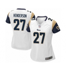 Women's Los Angeles Rams #27 Darrell Henderson Game White Football Jersey