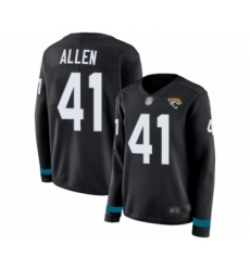 Women's Jacksonville Jaguars #41 Josh Allen Limited Black Therma Long Sleeve Football Jersey