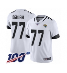 Men's Jacksonville Jaguars #77 Cedric Ogbuehi White Vapor Untouchable Limited Player 100th Season Football Jersey