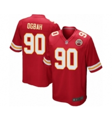 Men's Kansas City Chiefs #90 Emmanuel Ogbah Game Red Team Color Football Jersey