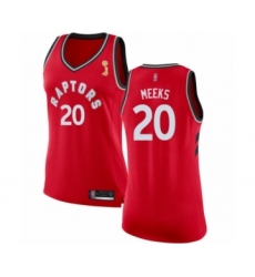 Women's Toronto Raptors #20 Jodie Meeks Swingman Red 2019 Basketball Finals Champions Jersey - Icon Edition