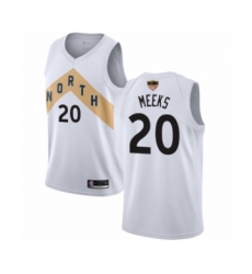 Women's Toronto Raptors #20 Jodie Meeks Swingman White 2019 Basketball Finals Bound Jersey - City Edition