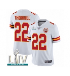 Men's Kansas City Chiefs #22 Juan Thornhill White Vapor Untouchable Limited Player Super Bowl LIV Bound Football Jersey