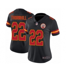 Women's Kansas City Chiefs #22 Juan Thornhill Limited Black Rush Vapor Untouchable Football Jersey