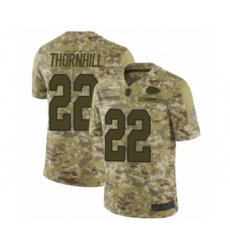 Youth Kansas City Chiefs #22 Juan Thornhill Limited Camo 2018 Salute to Service Football Jersey