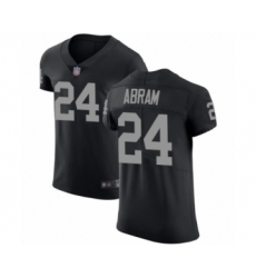 Men's Oakland Raiders #24 Johnathan Abram Black Team Color Vapor Untouchable Elite Player Football Jersey