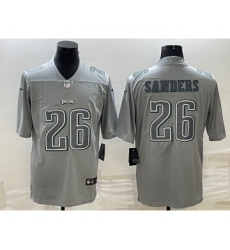 Men's Philadelphia Eagles #26 Miles Sanders Gray Atmosphere Fashion Stitched Jersey