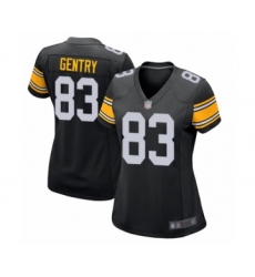 Women's Pittsburgh Steelers #83 Zach Gentry Game Black Alternate Football Jersey