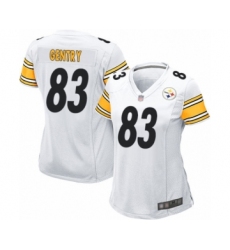 Women's Pittsburgh Steelers #83 Zach Gentry Game White Football Jersey