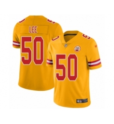 Youth Kansas City Chiefs #50 Darron Lee Limited Gold Inverted Legend Football Jersey