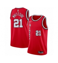 Women's Portland Trail Blazers #21 Hassan Whiteside Swingman Red Hardwood Classics Basketball Jersey