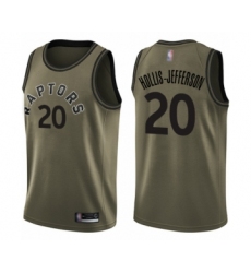 Men's Toronto Raptors #20 Rondae Hollis-Jefferson Swingman Green Salute to Service Basketball Jersey