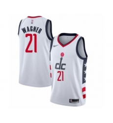 Men's Washington Wizards #21 Moritz Wagner Swingman White Basketball Jersey - 2019-20 City Edition