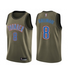 Youth Oklahoma City Thunder #8 Danilo Gallinari Swingman Green Salute to Service Basketball Jersey