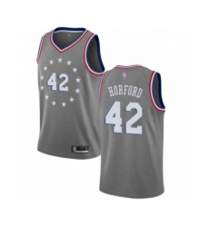 Youth Philadelphia 76ers #42 Al Horford Swingman Gray Basketball Jersey - City Edition