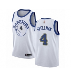 Youth Golden State Warriors #4 Omari Spellman Authentic White Hardwood Classics Basketball Jersey