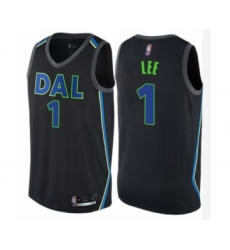 Men's Dallas Mavericks #1 Courtney Lee Authentic Black Basketball Jersey - City Edition