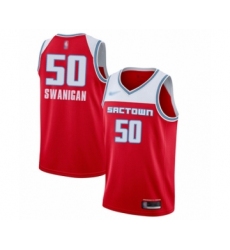 Women's Sacramento Kings #50 Caleb Swanigan Swingman Red Basketball Jersey - 2019-20 City Edition