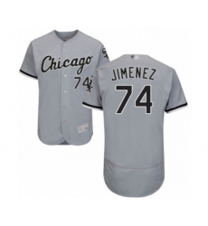 Men's Chicago White Sox #74 Eloy Jimenez Grey Road Flex Base Authentic Collection Baseball Jersey