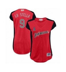 Women's Los Angeles Angels of Anaheim #9 Tommy La Stella Authentic White Home Cool Base Baseball Jersey