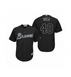 Men's Atlanta Braves #40 Mike Soroka Rock Black 2019 Players Weekend Replica Jersey