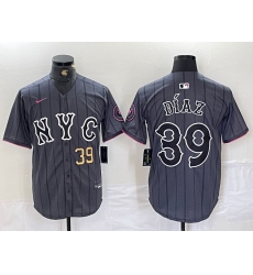 Men's New York Mets #39 Edwin Diaz Gray 2024 City Connect Cool Base Jersey