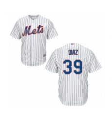 Youth New York Mets #39 Edwin Diaz Authentic White Home Cool Base Baseball Jersey