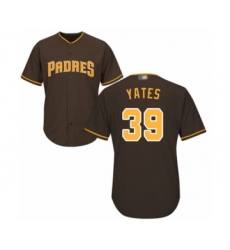 Men's San Diego Padres #39 Kirby Yates Replica Brown Alternate Cool Base Baseball Jersey