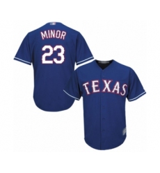 Youth Texas Rangers #23 Mike Minor Authentic Royal Blue Alternate 2 Cool Base Baseball Jersey