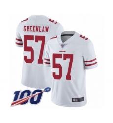 Youth San Francisco 49ers #57 Dre Greenlaw White Vapor Untouchable Limited Player 100th Season Football Jersey