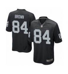 Men's Oakland Raiders #84 Antonio Brown Game Black Team Color Football Jersey