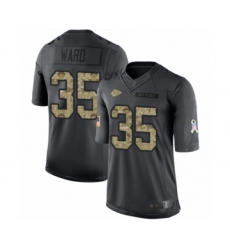 Youth Kansas City Chiefs #35 Charvarius Ward Limited Black 2016 Salute to Service Football Jersey