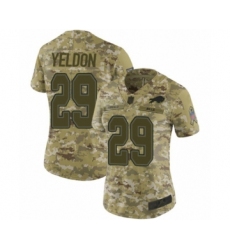 Women's Buffalo Bills #29 T.J. Yeldon Limited Camo 2018 Salute to Service Football Jersey