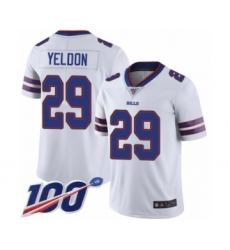 Youth Buffalo Bills #29 T.J. Yeldon White Vapor Untouchable Limited Player 100th Season Football Jersey
