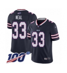 Men's Buffalo Bills #33 Siran Neal Limited Navy Blue Inverted Legend 100th Season Football Jersey