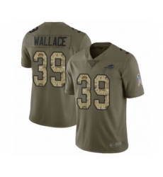 Youth Buffalo Bills #39 Levi Wallace Limited Olive Camo 2017 Salute to Service Football Jersey
