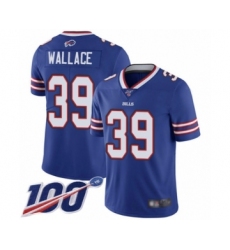 Youth Buffalo Bills #39 Levi Wallace Royal Blue Team Color Vapor Untouchable Limited Player 100th Season Football Jersey