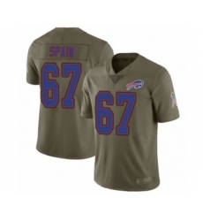 Men's Buffalo Bills #67 Quinton Spain Limited Olive 2017 Salute to Service Football Jersey