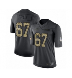 Youth Buffalo Bills #67 Quinton Spain Limited Black 2016 Salute to Service Football Jersey
