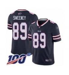 Youth Buffalo Bills #89 Tommy Sweeney Limited Navy Blue Inverted Legend 100th Season Football Jersey