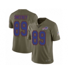 Youth Buffalo Bills #89 Tommy Sweeney Limited Olive 2017 Salute to Service Football Jersey