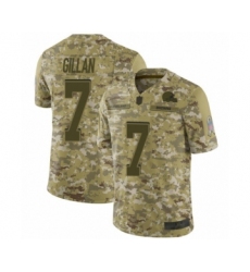 Youth Cleveland Browns #7 Jamie Gillan Limited Camo 2018 Salute to Service Football Jersey