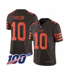 Youth Cleveland Browns #10 Taywan Taylor Limited Brown Rush Vapor Untouchable 100th Season Football Jersey