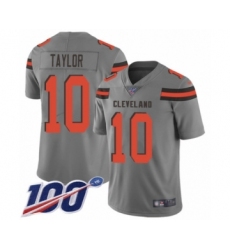 Youth Cleveland Browns #10 Taywan Taylor Limited Gray Inverted Legend 100th Season Football Jersey