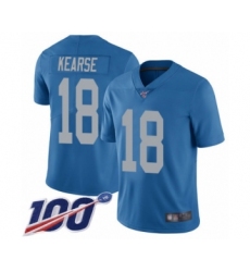 Youth Detroit Lions #18 Jermaine Kearse Blue Alternate Vapor Untouchable Limited Player 100th Season Football Jersey