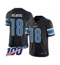 Youth Detroit Lions #18 Jermaine Kearse Limited Black Rush Vapor Untouchable 100th Season Football Jersey