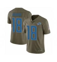 Youth Detroit Lions #18 Jermaine Kearse Limited Olive 2017 Salute to Service Football Jersey