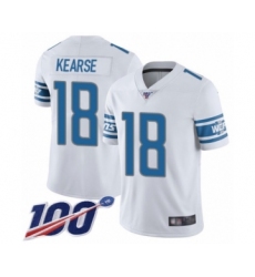 Youth Detroit Lions #18 Jermaine Kearse White Vapor Untouchable Limited Player 100th Season Football Jersey