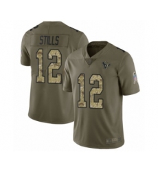 Men's Houston Texans #12 Kenny Stills Limited Olive Camo 2017 Salute to Service Football Jersey