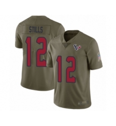 Youth Houston Texans #12 Kenny Stills Limited Olive 2017 Salute to Service Football Jersey